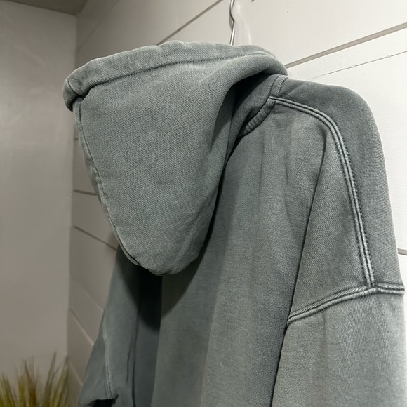 Brandi Melville Christy Hooded Jacket Sage Green One Size Full Zip - Picture 13 of 13